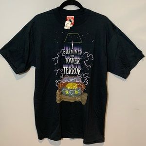 Vintage Disney Parks Tower of Terror NWT Black Tee